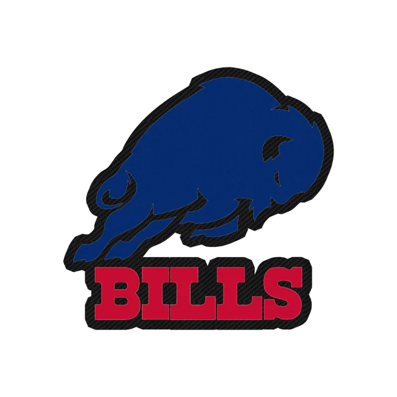 Buffalo Bills - Blue Buffalo - Carbon Fiber Vinyl Sticker - Custom Size