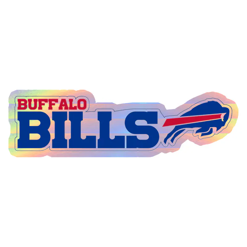 Buffalo Bills - Lettering - Holographic Vinyl Sticker - Custom Size