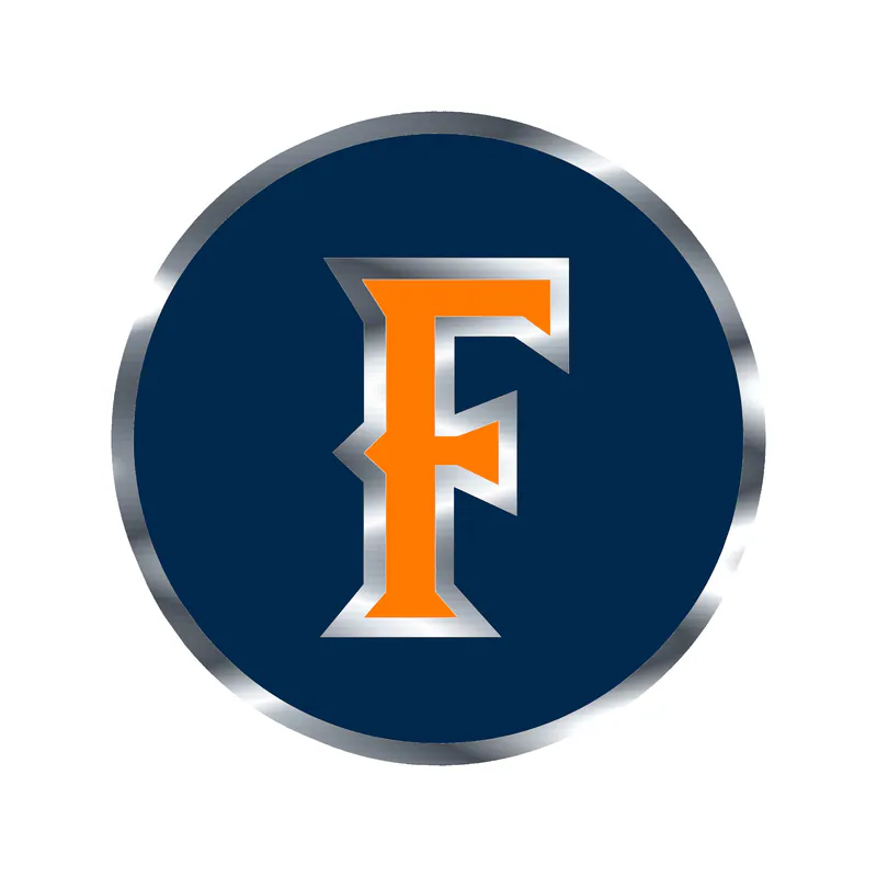 Cal State Fullerton Titans Silver Chrome Vinyl Decal - Custom Size
