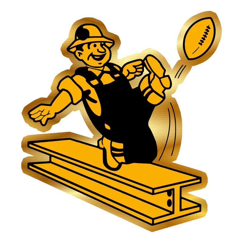 Pittsburgh Steelers - Image 2 - Gold Chrome Vinyl Sticker - Custom Size