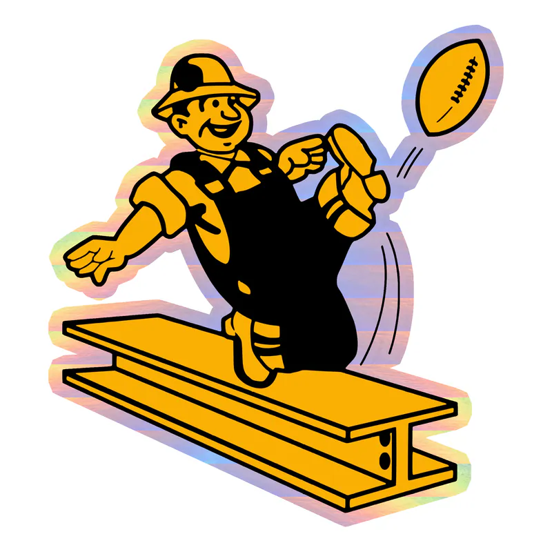 Pittsburgh Steelers - Image 2 - Holographic Vinyl Sticker - Custom Size