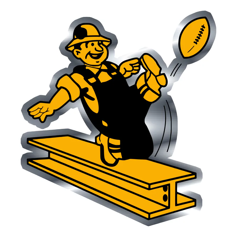 Pittsburgh Steelers - Image 2 - Silver Chrome Vinyl Sticker - Custom Size