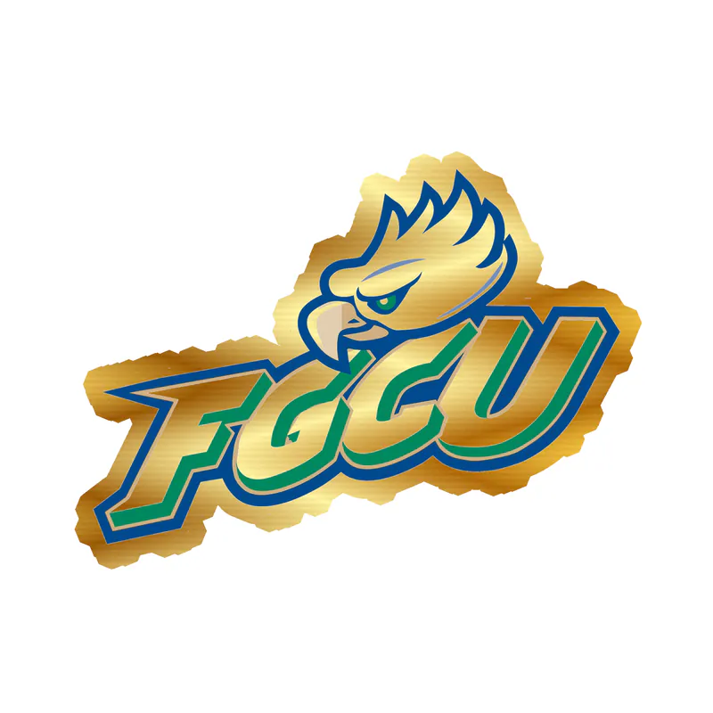 Florida Gulf Coast Eagles - Gold Chrome Vinyl Decal - Custom Size