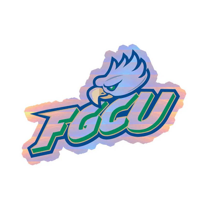 Florida Gulf Coast Eagles - Holographic Vinyl Decal - Custom Size