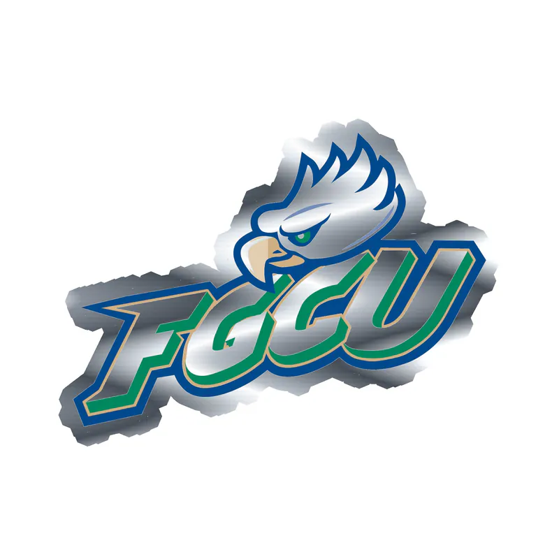 Florida Gulf Coast Eagles - Silver Chrome Vinyl Decal - Custom Size