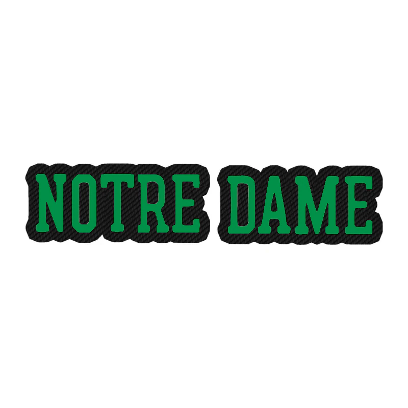Notre Dame -Notre Dame- Carbon Fiber Vinyl Sticker - Custom Size