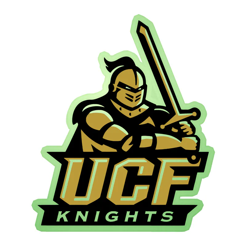 University of Central Florida Knights Glow in the Dark Vinyl Decal - Custom Size