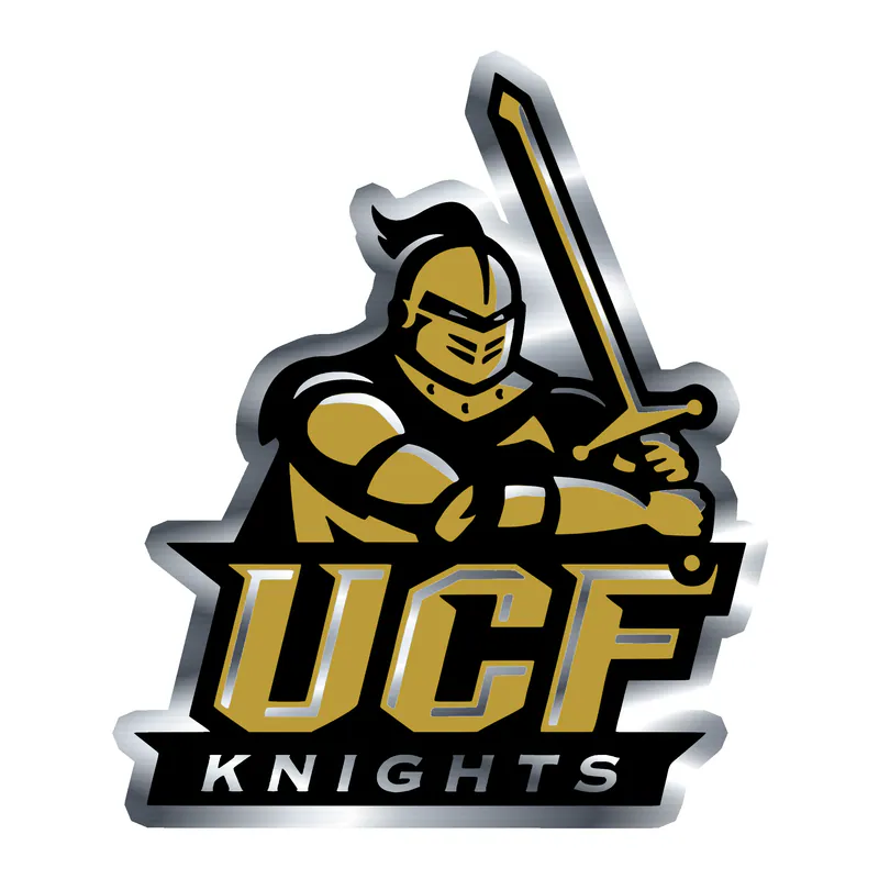 University of Central Florida Knights Silver Chrome Vinyl Decal - Custom Size
