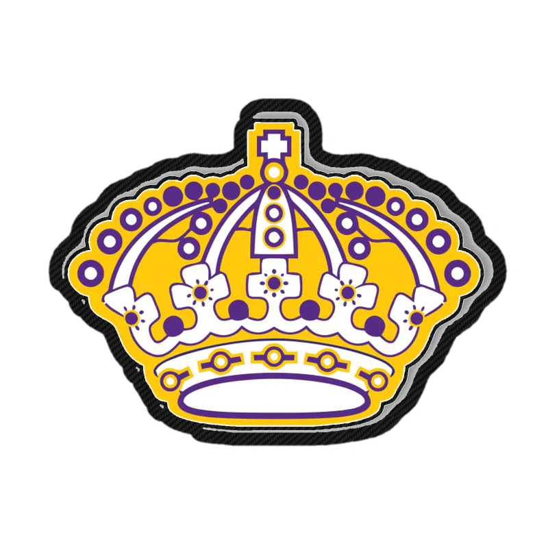Los Angeles Kings - Crown - Carbon Fiber Vinyl Sticker - Custom Size