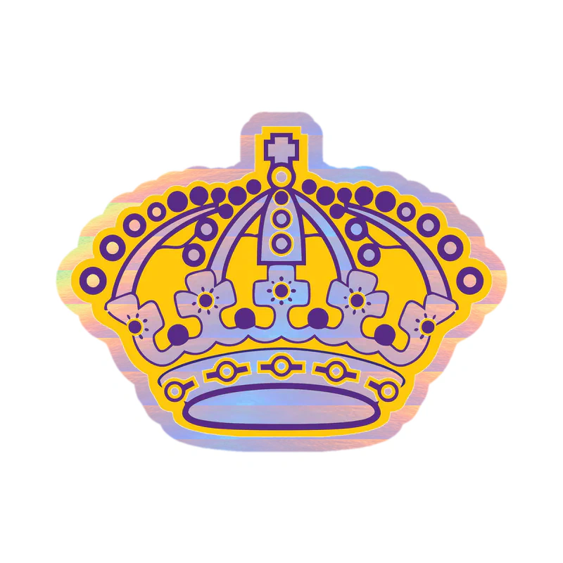 Los Angeles Kings - Crown - Holographic Vinyl Sticker - Custom Size