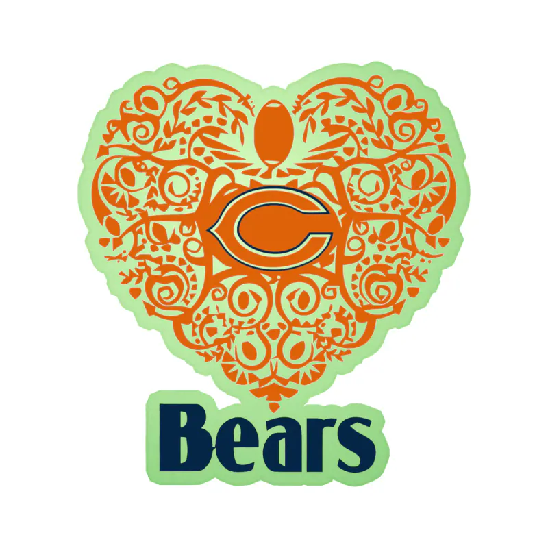Chicago Bears - Bear Head - Image 6 - Glow in the Dark Vinyl Sticker - Custom Size