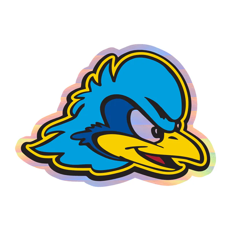 Delaware Blue Hens - Image 1 - Holographic Vinyl Decal - Custom Size