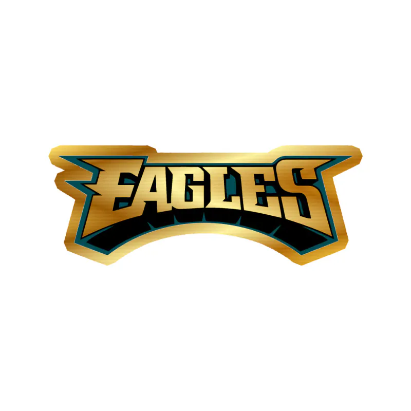 Philadelphia Eagles - Image 12 - Gold Chrome Vinyl Sticker - Custom Size