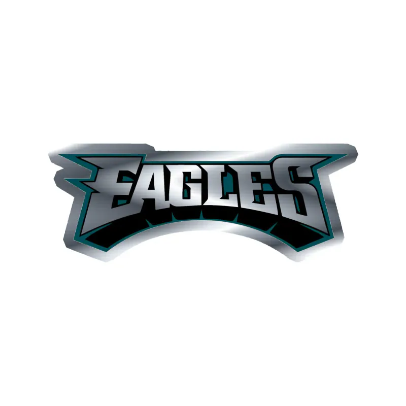 Philadelphia Eagles - Image 12 - Silver Chrome Vinyl Sticker - Custom Size