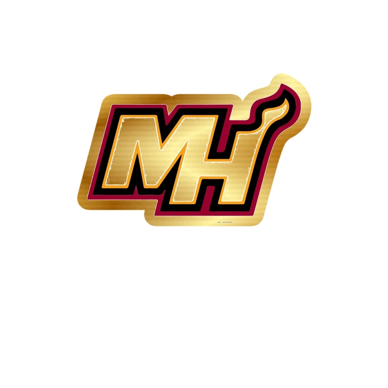Miami Heat - Image 6 - Gold Chrome Vinyl Sticker - Custom Size