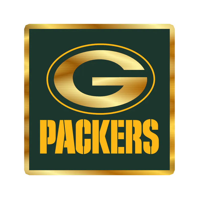 Green Bay Packers - Image 3 - Gold Chrome Vinyl Sticker - Custom Size
