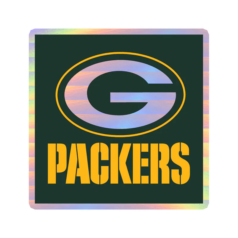 Green Bay Packers - Image 3 - Holographic Vinyl Sticker - Custom Size