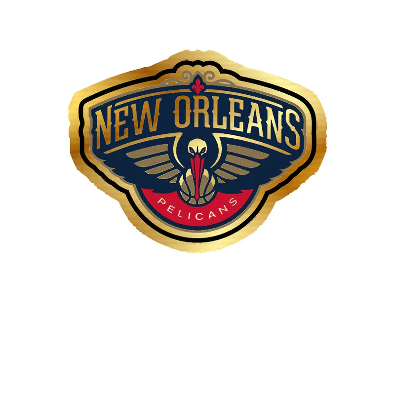 New Orleans Pelicans - Image 8 - Gold Chrome Vinyl Sticker - Custom Size