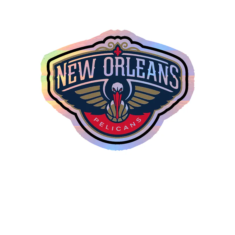 New Orleans Pelicans - Image 8 - Holographic Vinyl Sticker - Custom Size