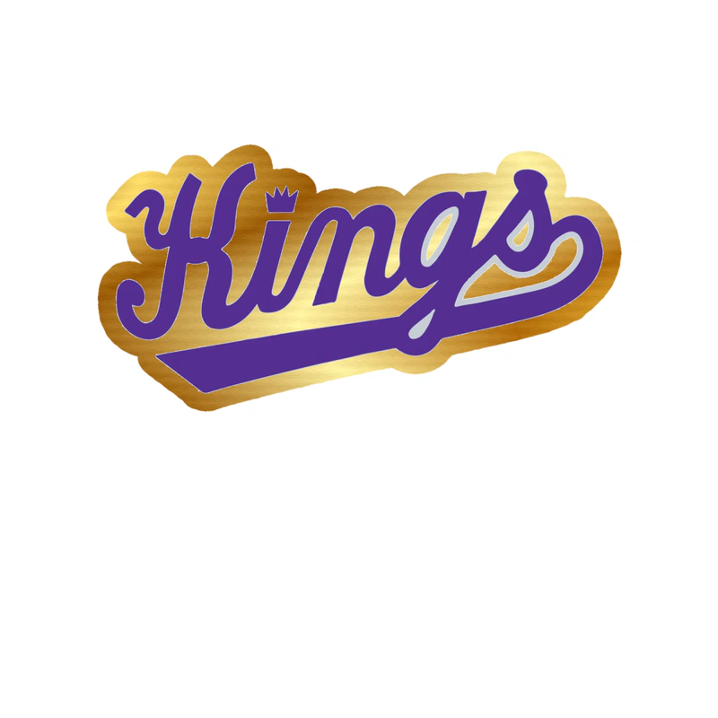 Sacramento Kings - Image 3 - Gold Chrome Vinyl Sticker - Custom Size