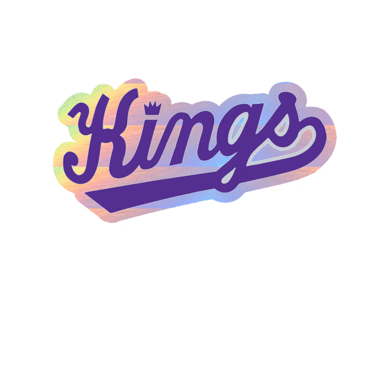 Sacramento Kings - Image 3 - Holographic Vinyl Sticker - Custom Size