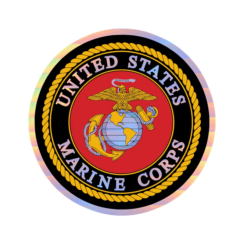 Marine Corp Seal Holographic Vinyl Decal