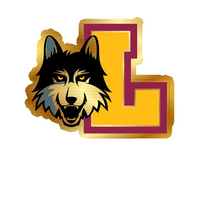 Loyola Ramblers Gold Chrome Vinyl Decal - Custom Size