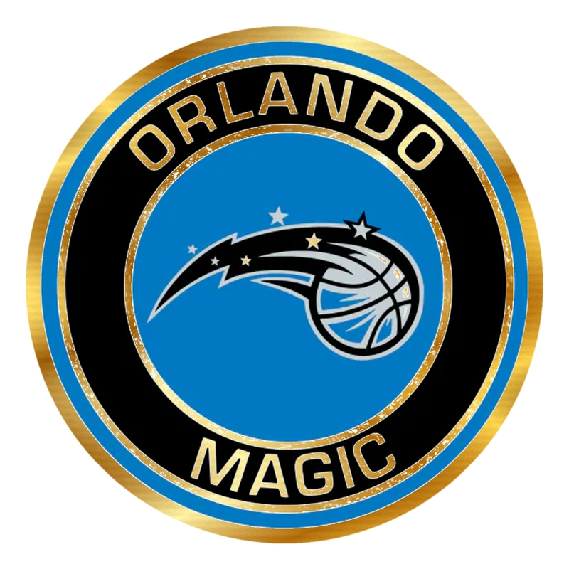 Orlando Magic - Image 3 - Gold Chrome Vinyl Sticker - Custom Size