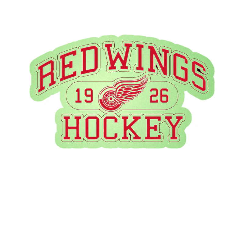 Detroit Red Wings - Red Wings Hockey 1925 - Glow in the Dark Vinyl Sticker - Custom Size
