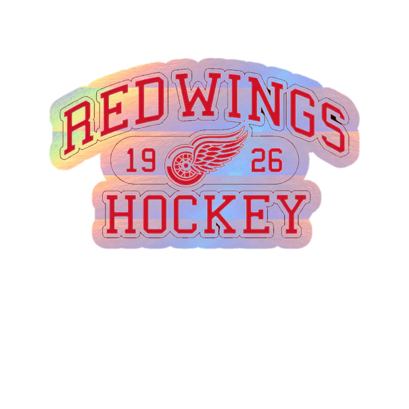 Detroit Red Wings - Red Wings Hockey 1925 - Holographic Vinyl Sticker - Custom Size
