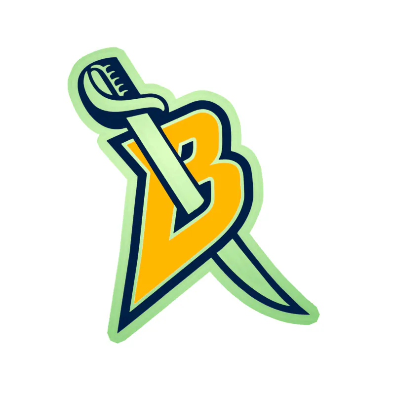 Buffalo Sabres - B Sword - Glow in the Dark Vinyl Sticker - Custom Size