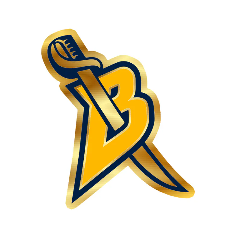 Buffalo Sabres - B Sword - Gold Chrome Vinyl Sticker - Custom Size