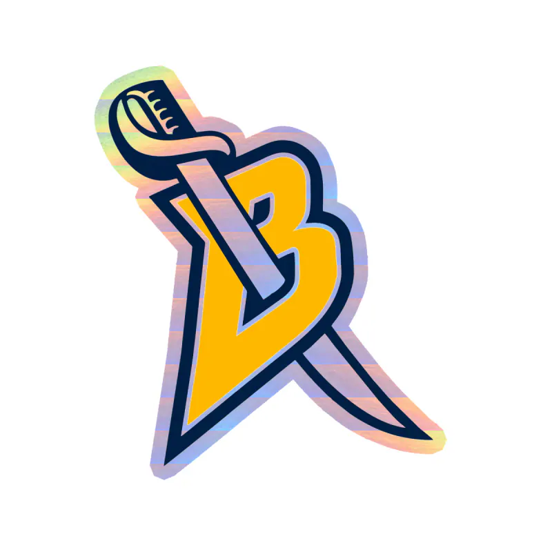 Buffalo Sabres - B Sword - Holographic Vinyl Sticker - Custom Size