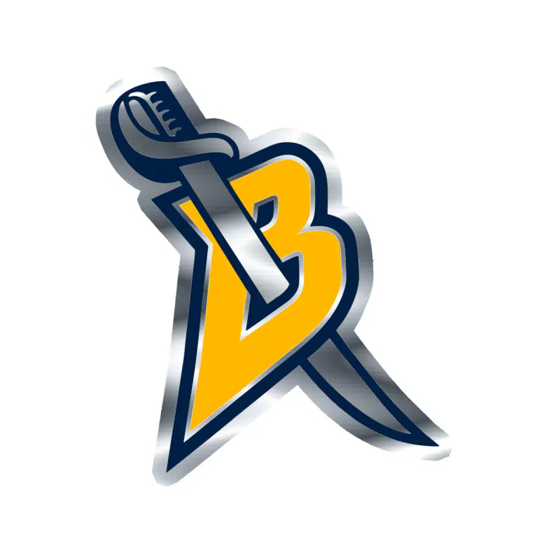 Buffalo Sabres - B Sword - Silver Chrome Vinyl Sticker - Custom Size