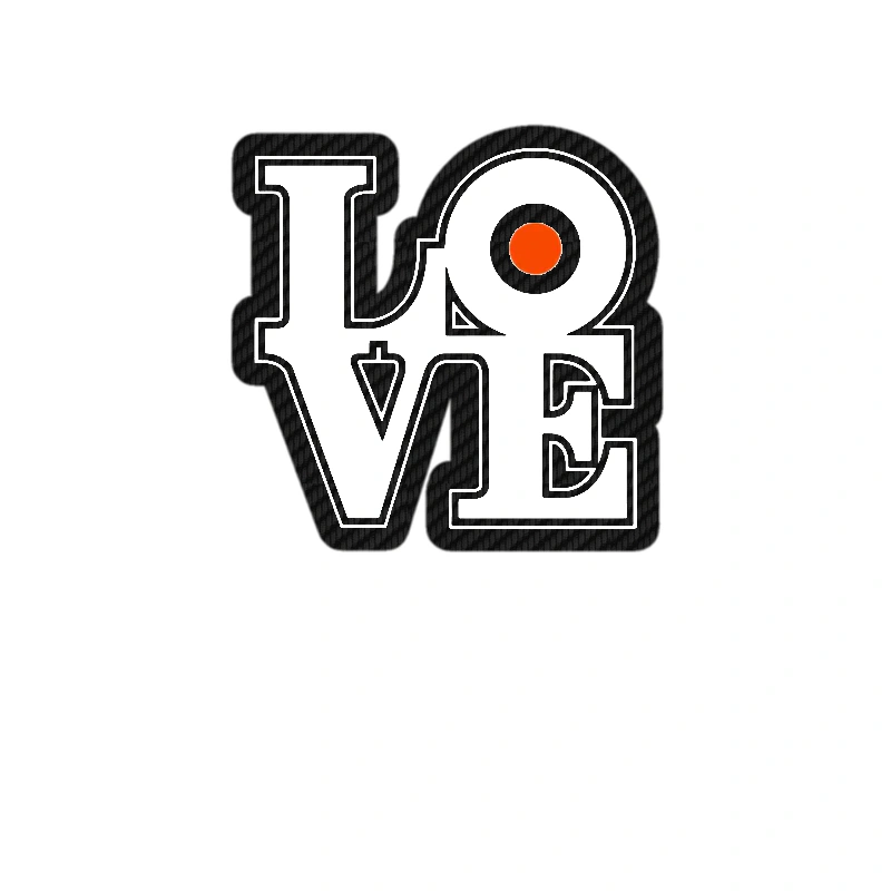 Philadelphia Flyers - Logo - Carbon Fiber Vinyl Sticker - Custom Size