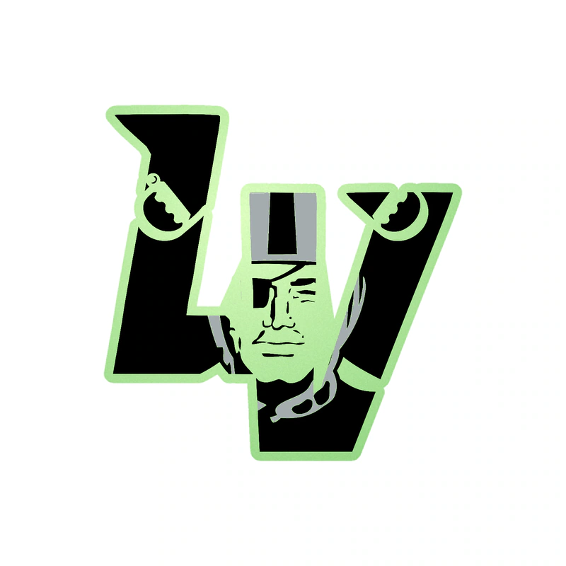 Las Vegas Raiders - LV - Glow in the Dark Vinyl Sticker - Custom Size