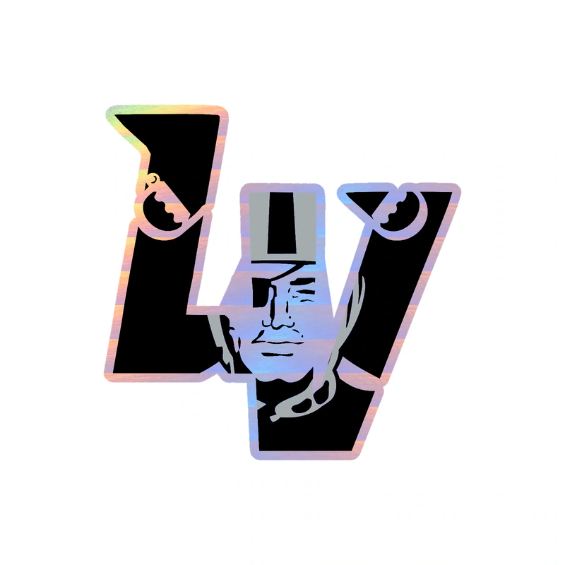 Las Vegas Raiders - LV - Holographic Vinyl Sticker - Custom Size