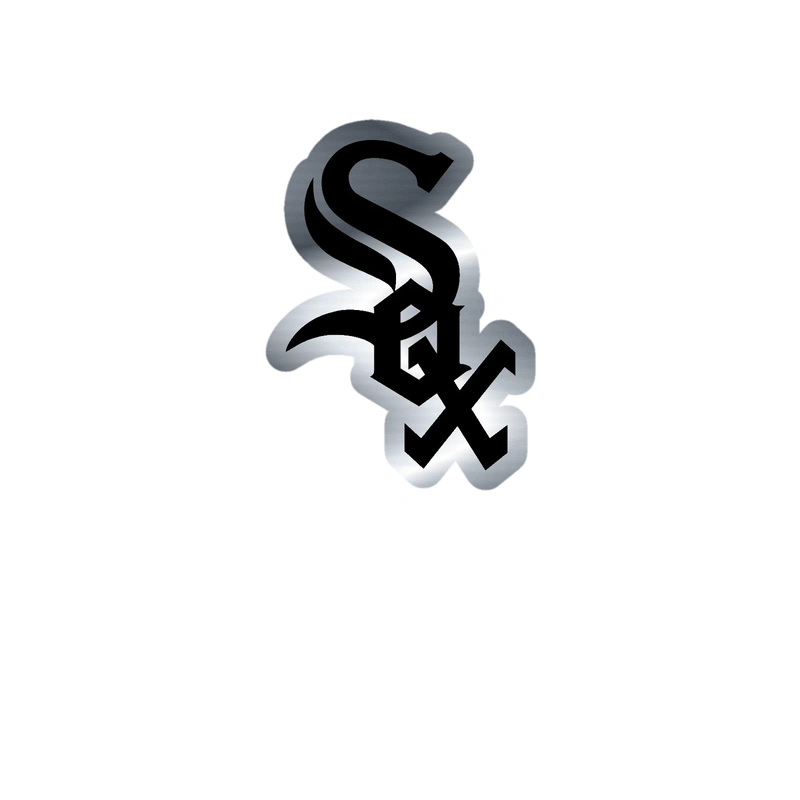 Chicago White Sox - Silver Chrome Vinyl Sticker - Custom Size