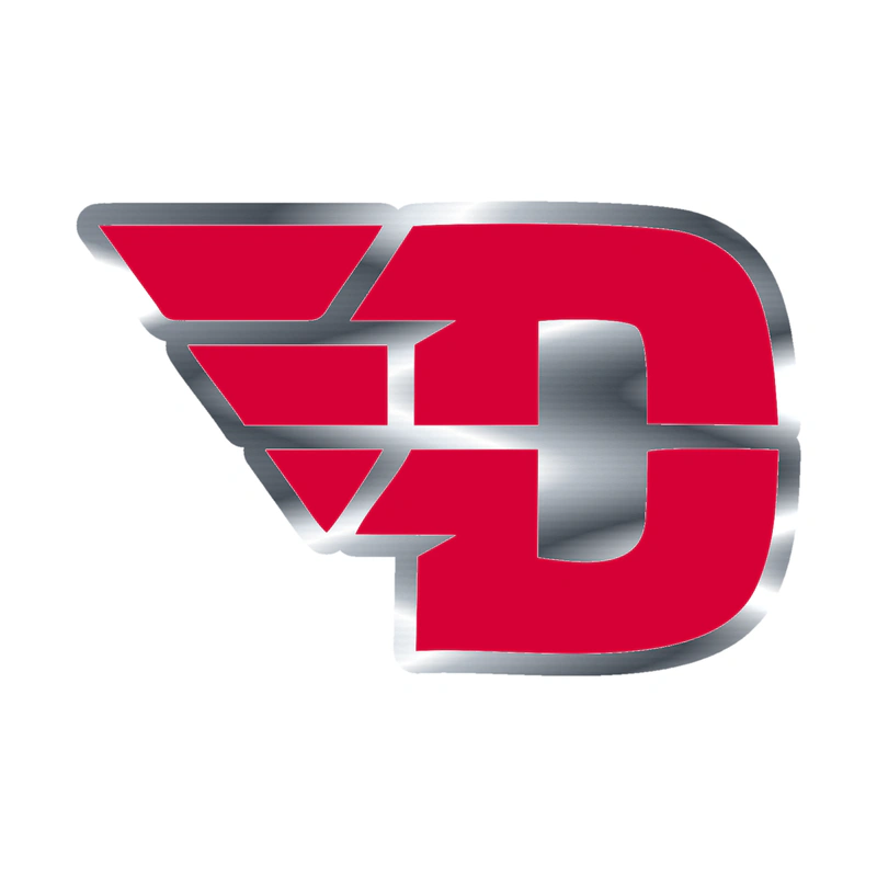 Dayton Flyers - Silver Chrome Vinyl Decal - Custom Size