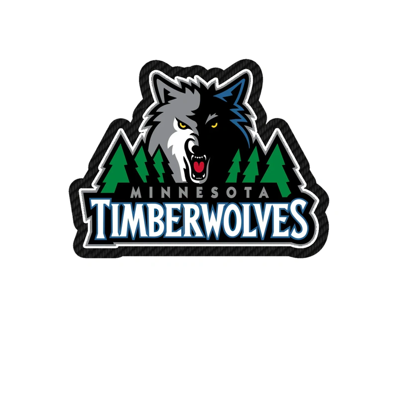 Minnesota Timberwolves - Image 5 - Carbon Fiber Vinyl Sticker - Custom Size