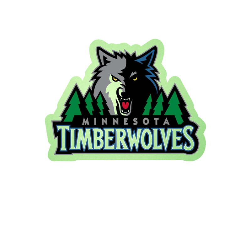 Minnesota Timberwolves - Image 5 - Glow in the Dark Vinyl Sticker - Custom Size