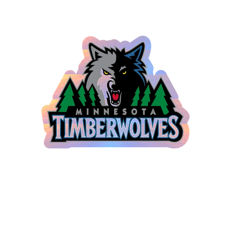 Minnesota Timberwolves - Image 5 - Holographic Vinyl Sticker - Custom Size