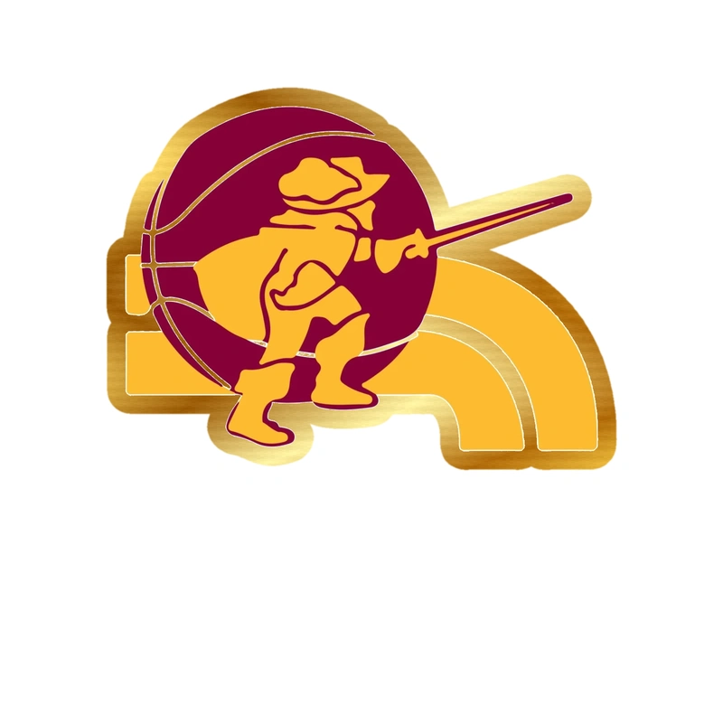 Cleveland Cavaliers - Image 1 - Gold Chrome Vinyl Sticker - Custom Size