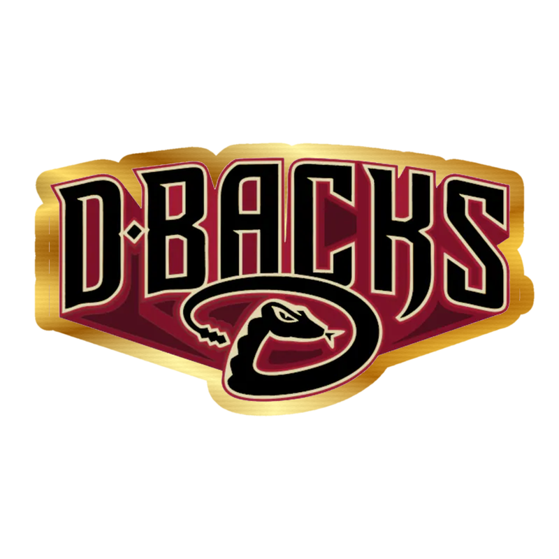 Arizona Diamondbacks - Dbacks Snake - Gold Chrome Vinyl Sticker - Custom Size