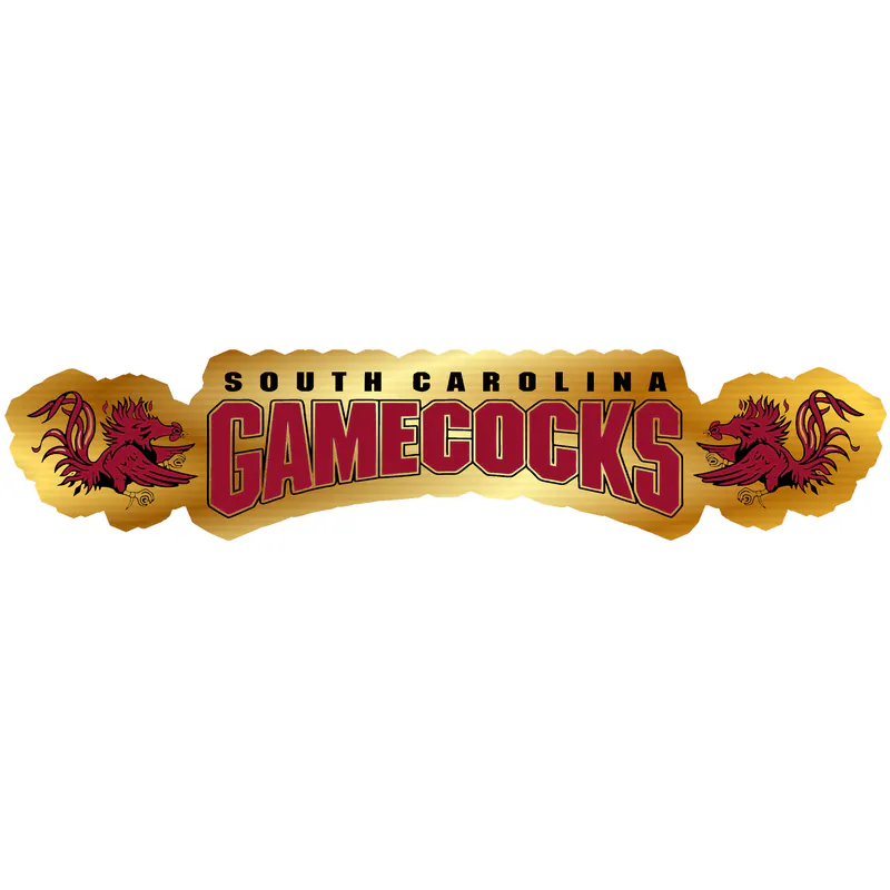 South Carolina Gamecocks - Image 2 - Gold Chrome Vinyl Sticker - Custom Size