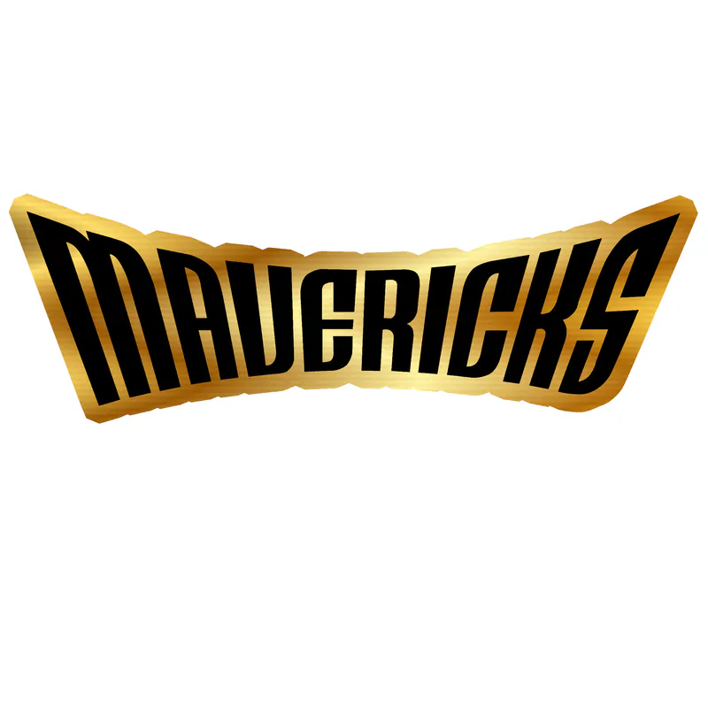 Dallas Mavericks - Image 2 - Gold Chrome Vinyl Sticker - Custom Size