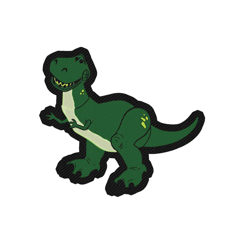 Toy Story Rex Carbon Fiber Vinyl Sticker - Custom Size