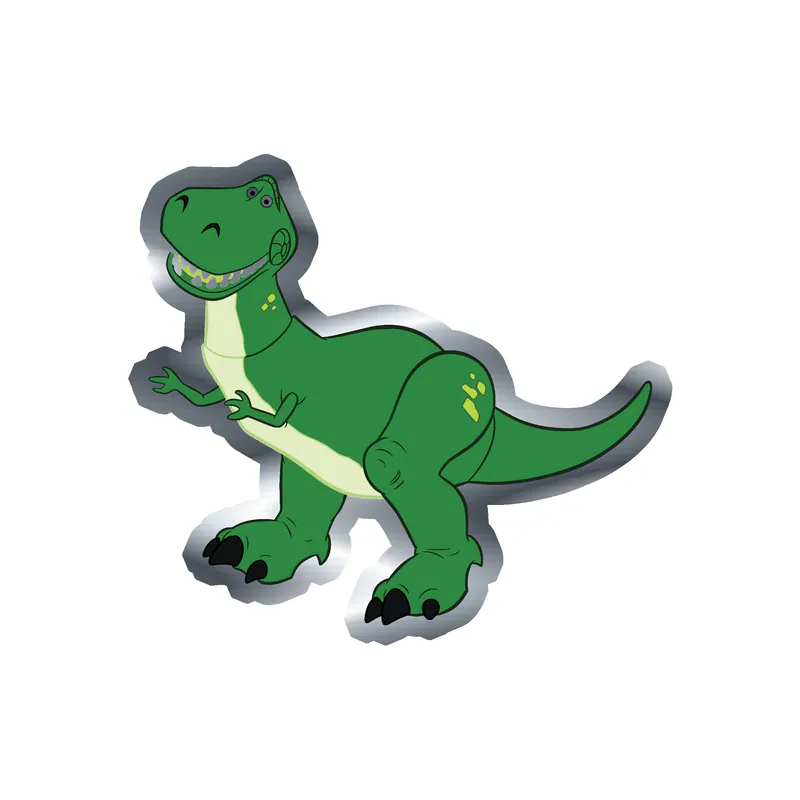 Toy Story Rex Silver Chrome Vinyl Sticker - Custom Size