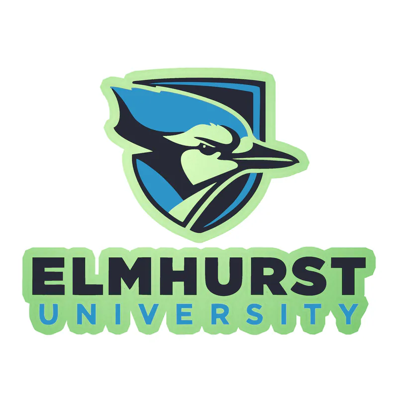 Elmhurst University Glow in the Dark Vinyl Decal - Custom Size