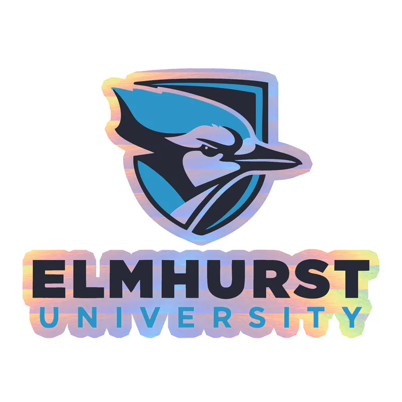 Elmhurst University Holographic Vinyl Decal - Custom Size